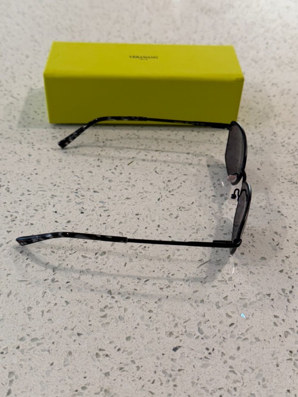 Vera Wang Haute Janelle Black Metal Cat Eye Sunglasses with Case - Picture 3 of 6